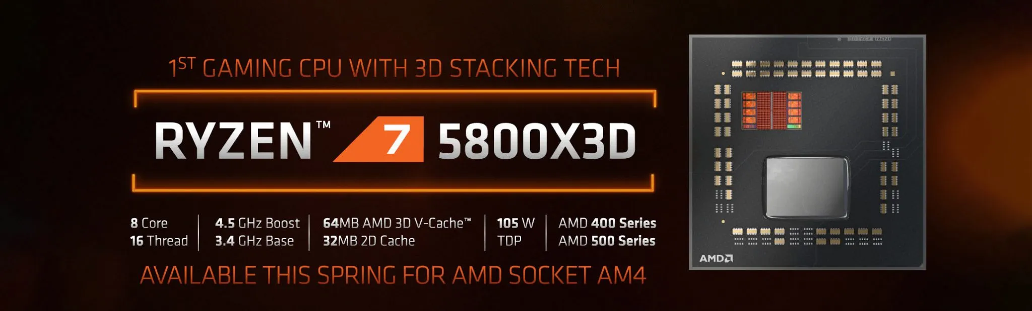 amd-ryzen-7-5800x3d-1-2048x6191 AMD เตรียมวางจำหน่ายซีพีู AMD Ryzen 7 5800X3D รุ่นใหม่ที่มาพร้อมเทคโนโลยี 3D V Cache หลังสิ้นเดือนนี้