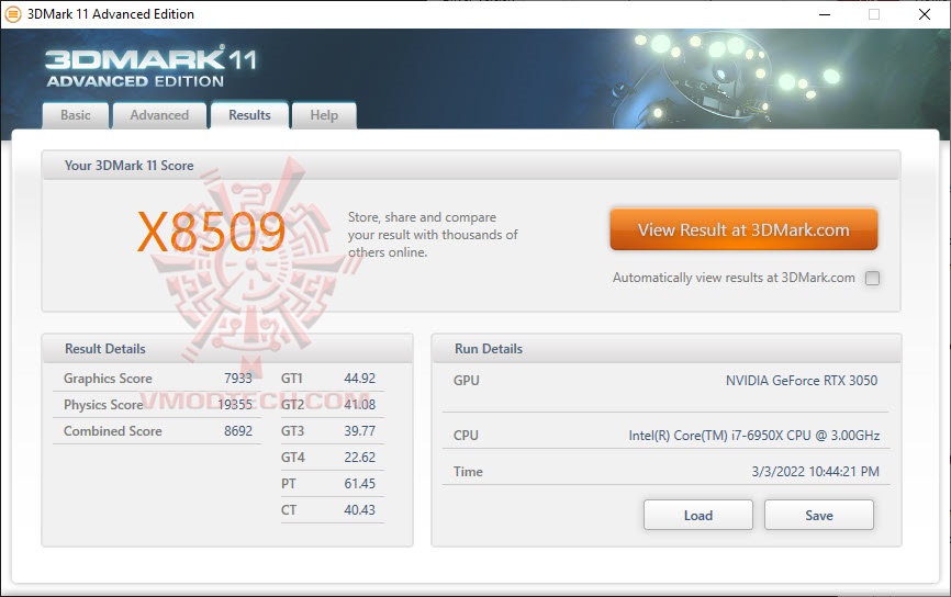 11xoc MSI GeForce RTX™ 3050 GAMING X 8G Review