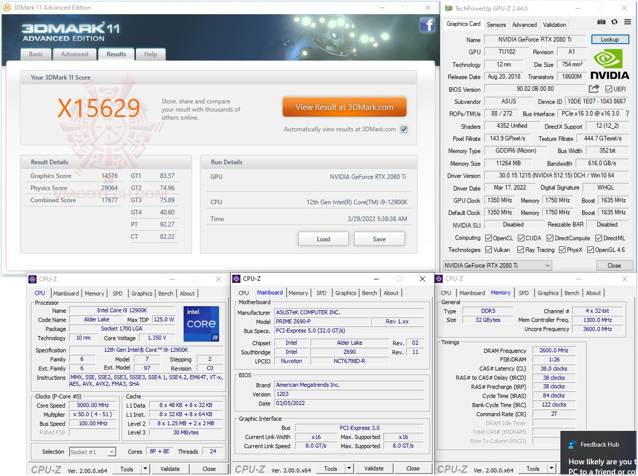 11x ASUS PRIME Z690 P CSM REVIEW 