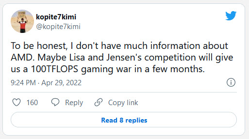 2022-05-02_10-30-08 2022 05 02 10 30 08 ลือ!! การ์ดจอ NVIDIA GeForce RTX 4090 มีจำนวน FP32 มากถึง 100 TFLOPS มากกว่า RTX 3090Ti กว่า 2.5เท่ากันเลยทีเดียว