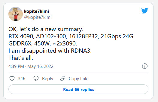 2022-05-16_23-19-52 2022 05 16 23 19 52 ลือ!! การ์ดจอ NVIDIA GeForce RTX 4090 รุ่นใหม่ล่าสุดมาพร้อมคูด้าคอร์ 16128 CUDA cores กินไฟ 450W TDP แรงกว่า RTX 3090 มากถึงสองเท่า