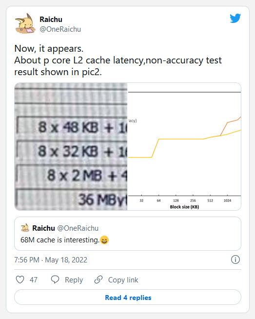 2022-05-19_9-19-06 2022 05 19 9 19 06 เผยซีพียู Intel “Raptor Lake” รุ่นที่ 13 จะมาพร้อมแคชขนาดใหญ่มากถึง 68MB ทั้ง L2/L3 cache กันเลยทีเดียว