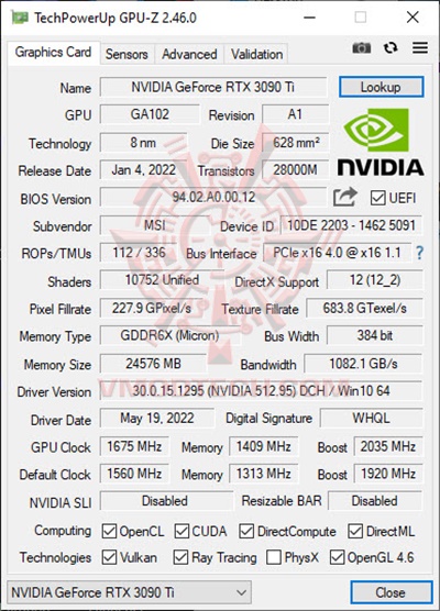 gpuoc MSI GeForce RTX™ 3090 Ti GAMING X TRIO 24G Review