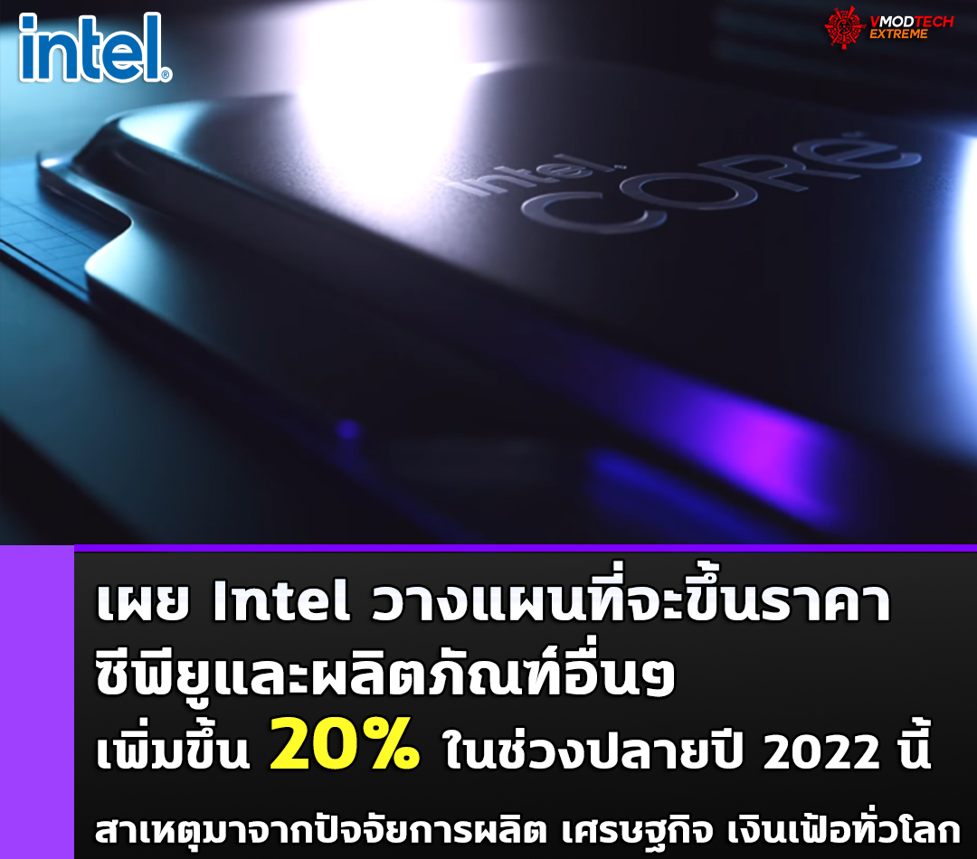 intel-increase-prices-cpus-other-components-20percent-2022 intel increase prices cpus other components 20percent 2022 เผย Intel วางแผนที่จะขึ้นราคาของซีพียูและผลิตภัณฑ์อื่นๆ เพิ่มขึ้นถึง 20% ในช่วงปลายปี 2022 นี้