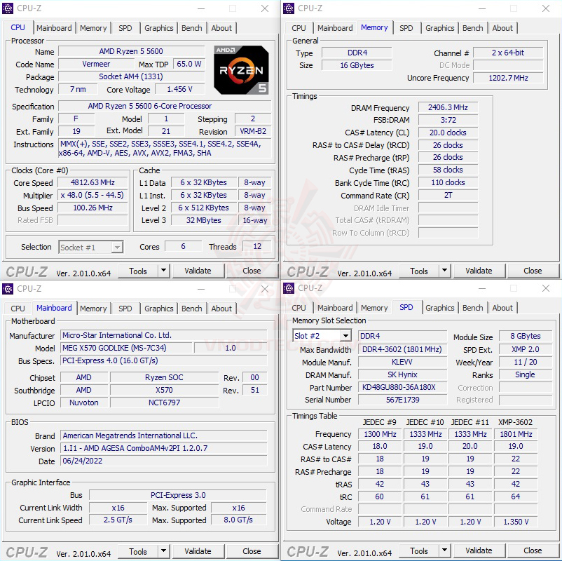 cpuid max oc AMD RYZEN 5 5600 PROCESSOR REVIEW
