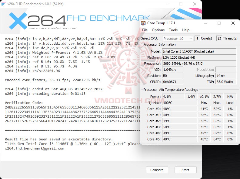 x264 ASUS Mini PC PB62 with the latest 11th gen Intel Core processors Review