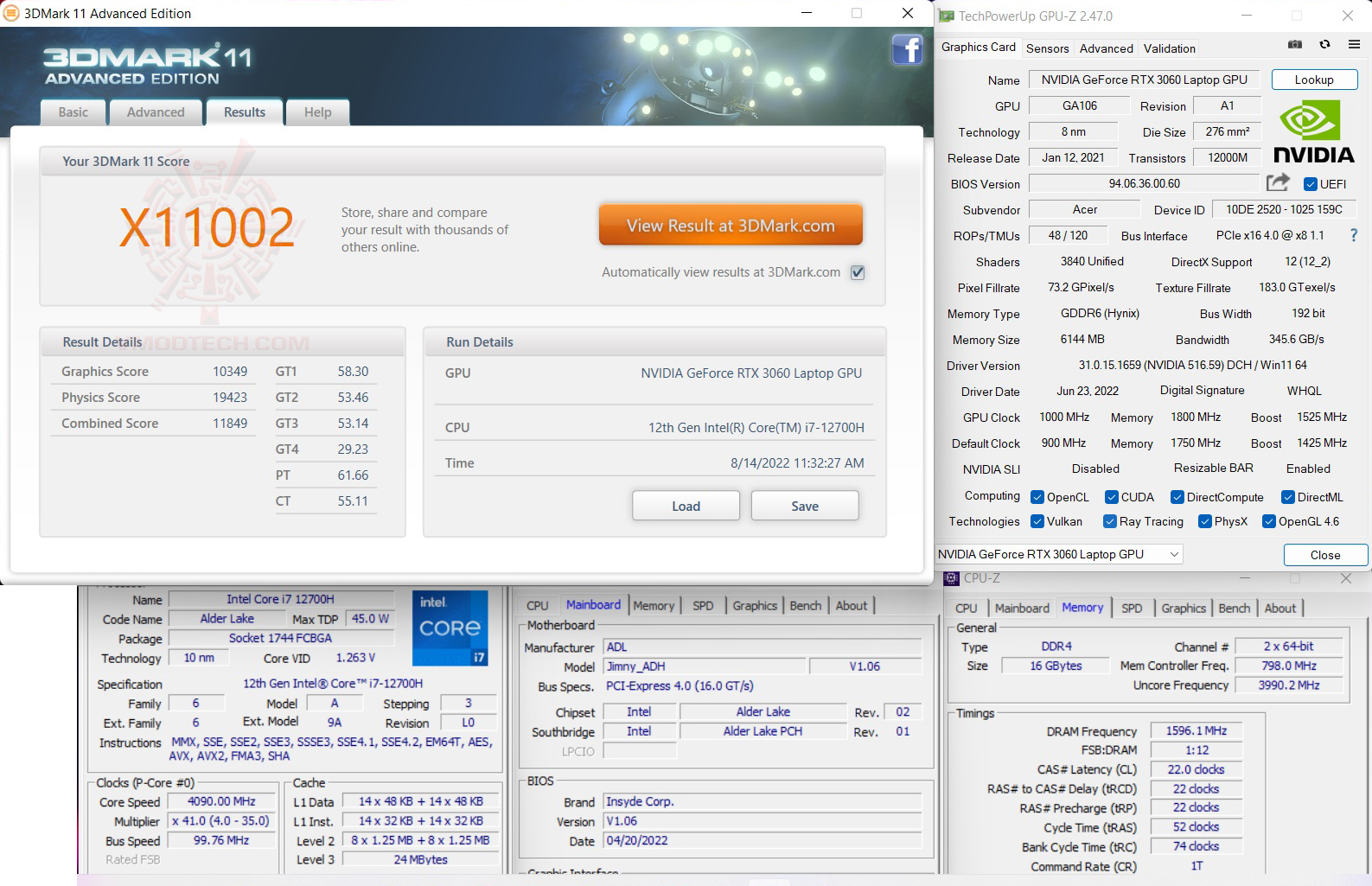 11x Acer Nitro 5 Intel 12th Gen Review