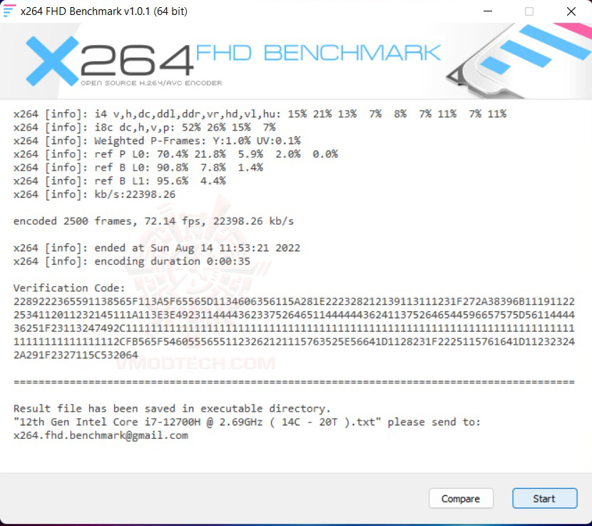 x264 1 Acer Nitro 5 Intel 12th Gen Review