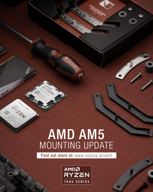 noctua amd am5 press release web Noctua ยืนยันฮีตซิงค์ระบายความร้อนซีพียูซ๊อกเก็ต AM4 พร้อมรองรับซ็อกเก็ต AM5 (LGA1718) รุ่นใหม่ล่าสุดสำหรับซีพียู AMD RYZEN 7000 สถาปัตย์ ZEN 4