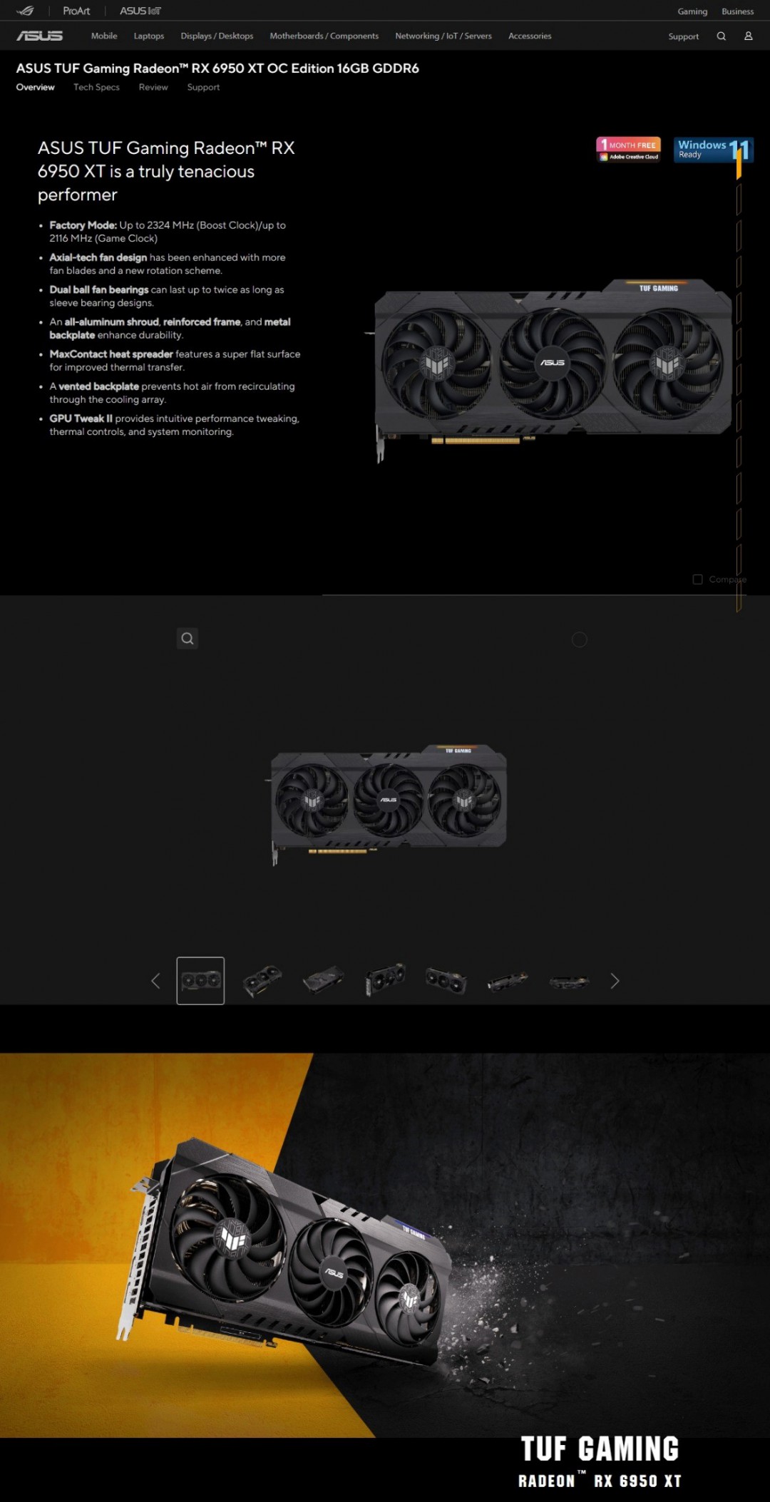  ASUS TUF Gaming Radeon™ RX 6950 XT OC Edition 16GB GDDR6 Review