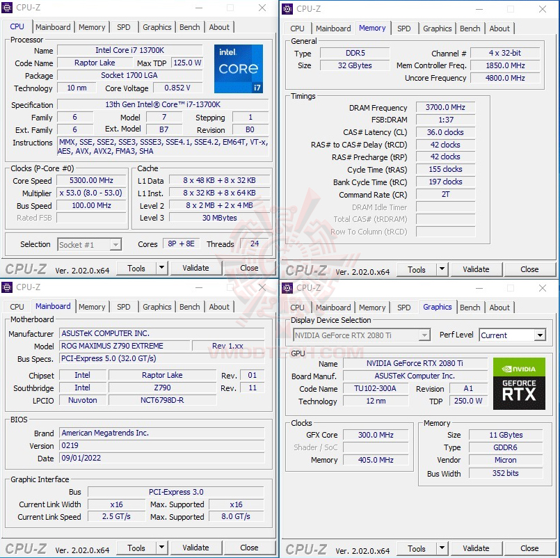 cpuid-ddr5-7400mhz cpuid ddr5 7400mhz ASUS ROG MAXIMUS Z790 EXTREME REVIEW