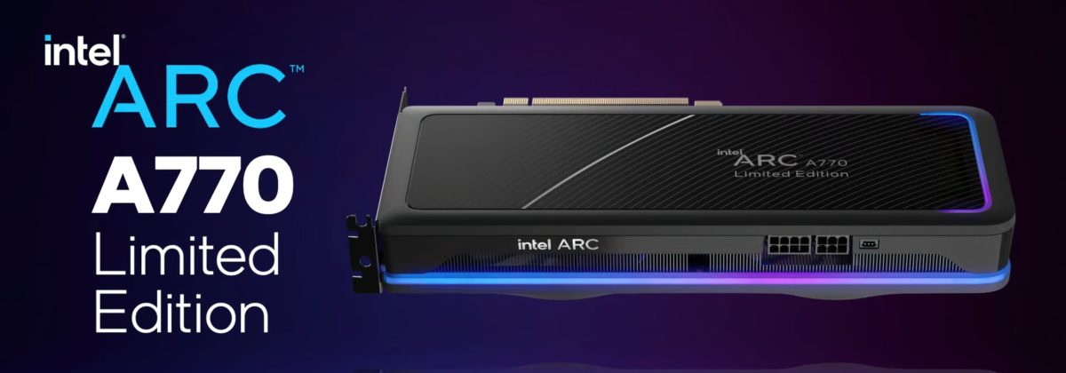 arc a770 banner 1200x420 อินเทลแก้ไขปัญหาความเร็วแรมตกในการ์ดจอ Intel Arc A770 Limited Edition รุ่นใหม่ล่าสุดด้วยไดร์เวอร์เวอร์ชั่นใหม่ล่าสุด