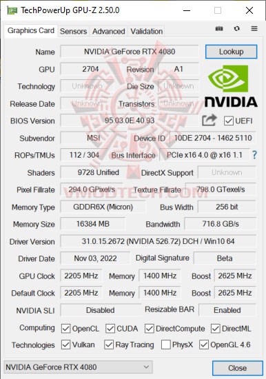 gpude gpude MSI GeForce RTX™ 4080 SUPRIM X 16GB GDDR6X Review