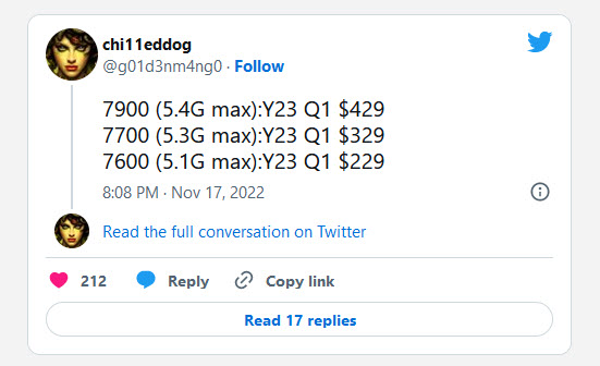 2022 11 18 20 14 01 ลือ!! เอเอ็มดีเตรียมเปิดตัวซีพียู AMD Ryzen 7900/7700/7600 ในรุ่น non X ในไตรมาสแรกของปี 2023 