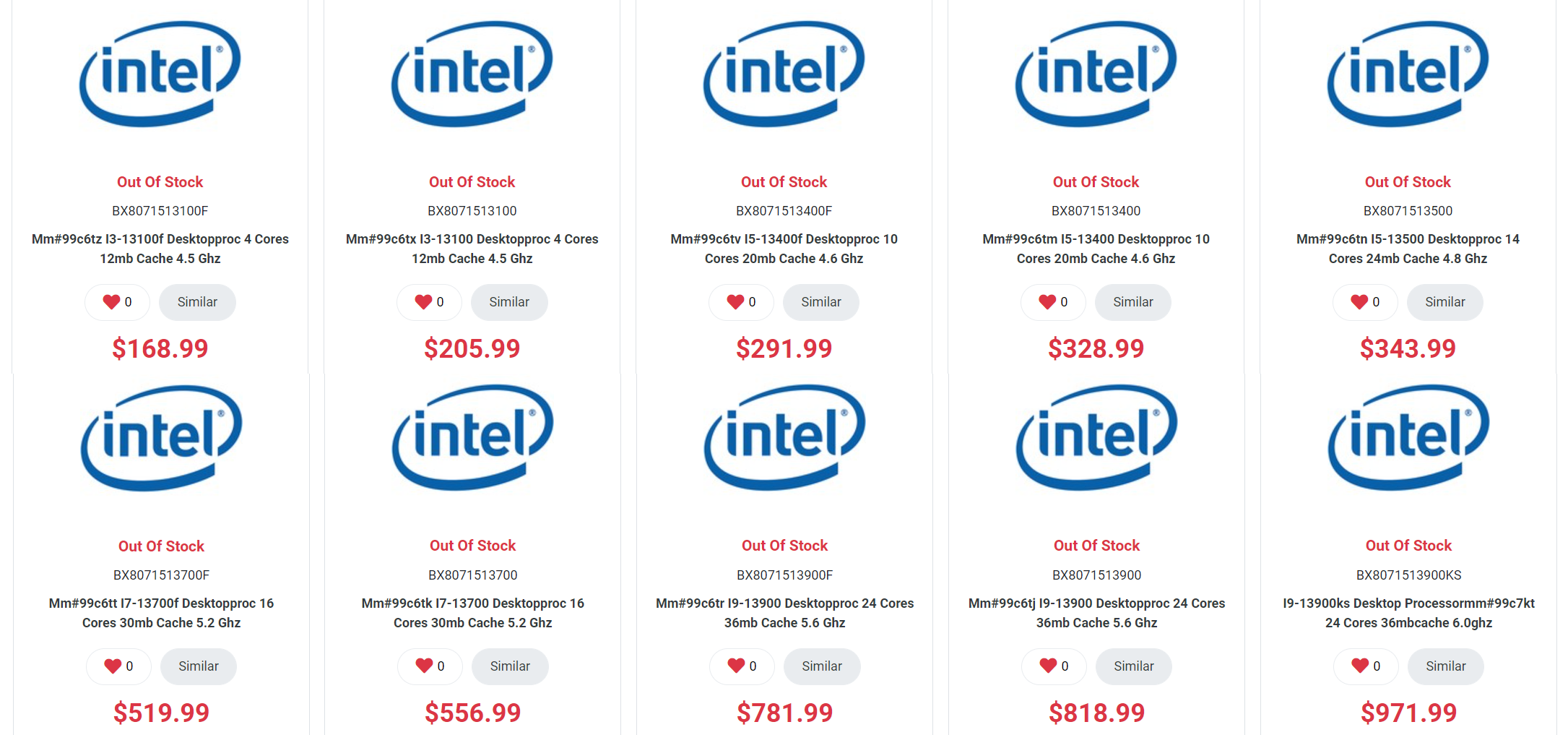 intel 13gen core pricing canada เผยราคา Intel Core i9 13900KS รุ่นท็อปความเร็ว 6GHz แพงกว่า i9 13900K ถึง 22% ในร้านค้าออนไลน์ฝั่งแคนาดา
