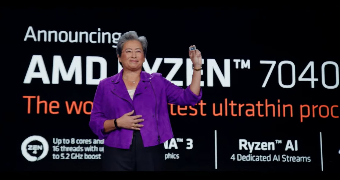 2023 01 05 10 21 11 เอเอ็มดีเปิดตัวซีพียู AMD Ryzen 7000 mobile series สถาปัตย์ Zen4 ขนาด 5nm ใหม่ล่าสุดถึง 5รุ่น รุ่นท็อป Ryzen 9 7945HX 16C/32T ความเร็ว 5.4Ghz 