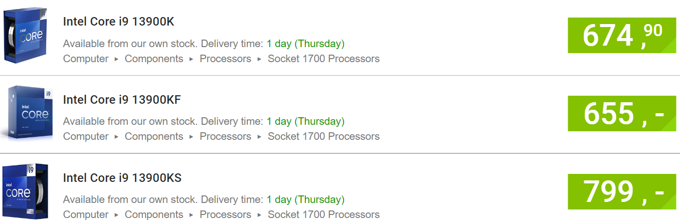 13900k-pricing 13900k pricing หลุดซีพียู Intel Core i9 13900KS รุ่นท็อปความเร็ว 6Ghz ใหม่ล่าสุดวางจำหน่ายแล้วที่ฝั่งยุโรปและประเทศจีน