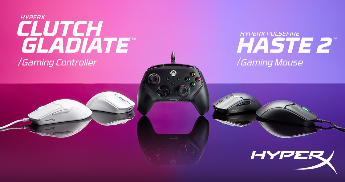 gladiate and haste2 HyperX เปิดตัว Clutch Gladiate คอนโทรลเลอร์มีสายสำหรับ Xbox เกมมิ่งเมาส์ Pulsefire Haste 2 และโปรแกรม   