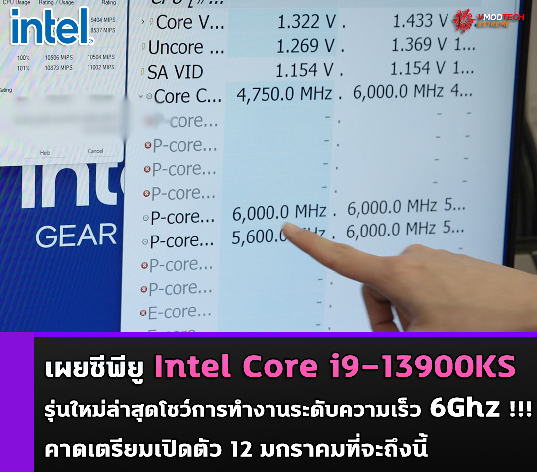 intel core i9 13900ks 6ghz show เผยซีพียู Intel Core i9 13900KS รุ่นใหม่ล่าสุดโชว์การทำงานระดับความเร็ว 6Ghz !!!