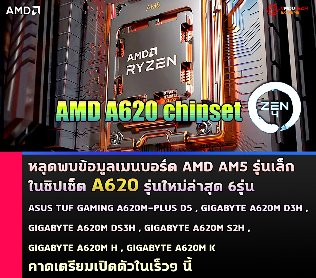amd a620 chipset หลุดพบข้อมูลเมนบอร์ด AMD AM5 รุ่นเล็กในชิปเซ็ต A620 รุ่นใหม่ล่าสุด