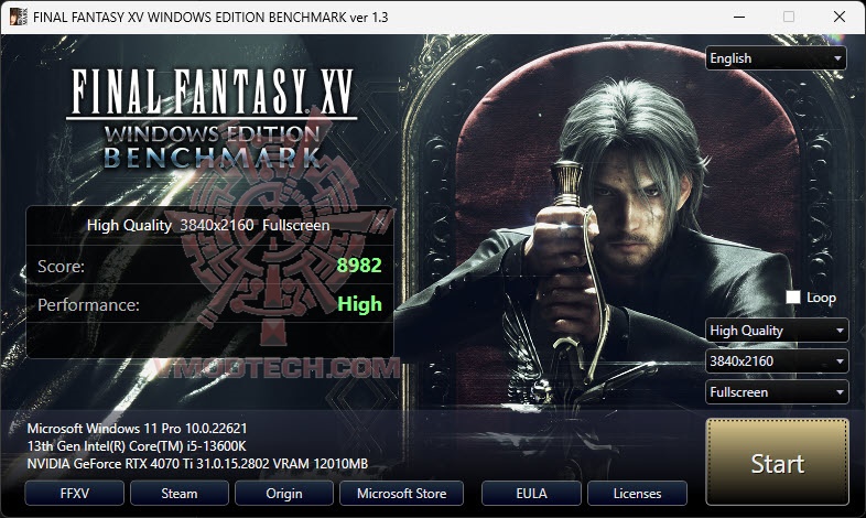 ff4k ff4k ASUS TUF Gaming GeForce RTX™ 4070 Ti 12GB GDDR6X Review