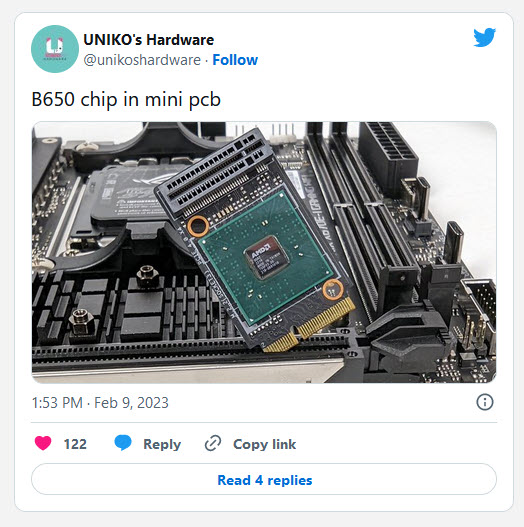 2023 02 10 7 14 28 เมนบอร์ด ASUS X670 Mini ITX มาพร้อมชิปเซ็ตสำรอง B650 Mini PCB ที่ถอดออกได้