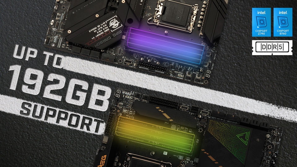 ปลดปล่อยพลังที่แท้จริง! MSI รองรับหน่วยความจำสูงสุด 192GB บนเมนบอร์ด Intel 700 Series ปลดปล่อยพลังที่แท้จริง! MSI รองรับหน่วยความจำสูงสุด 192GB บนเมนบอร์ด Intel 700 Series