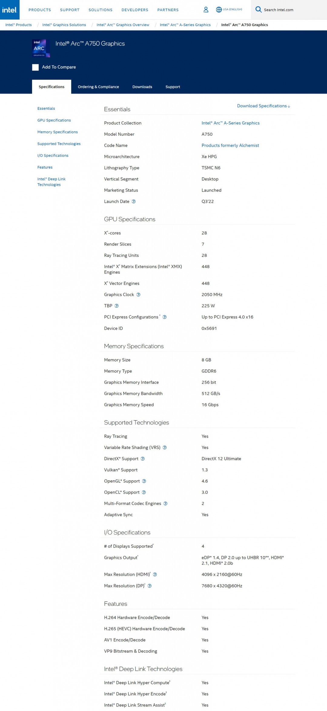  Intel® Arc™ A750 8GB GDDR6 With Intel CPU Gen 13th Review