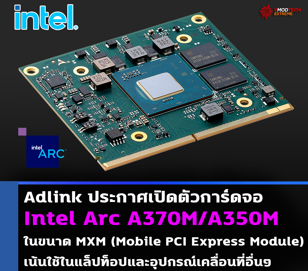 intel arc a370m a350m mxm Adlink ประกาศเปิดตัวการ์ดจอ Intel Arc A370M/A350M ในขนาด MXM