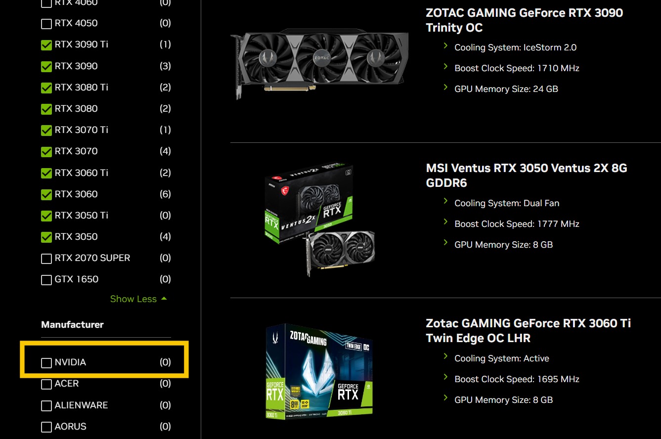 nvidia rtx 30 store Nvidia ถอดการ์ดจอ NVIDIA GeForce RTX 30 Founders Edition ออกจากร้านค้าอย่างเป็นทางการ 