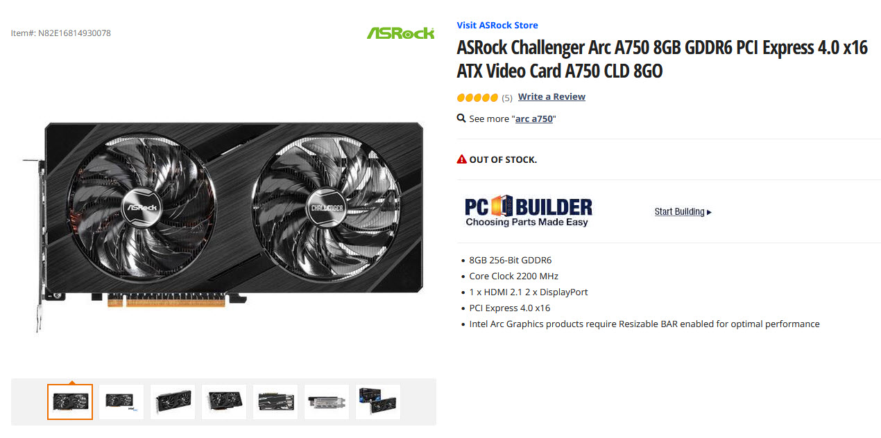 2023 03 14 8 32 57 อินเทลลดราคาการ์ดจอ Intel Arc A750 8GB และ Arc A770 8GB อยู่ที่ 240   270 USD 