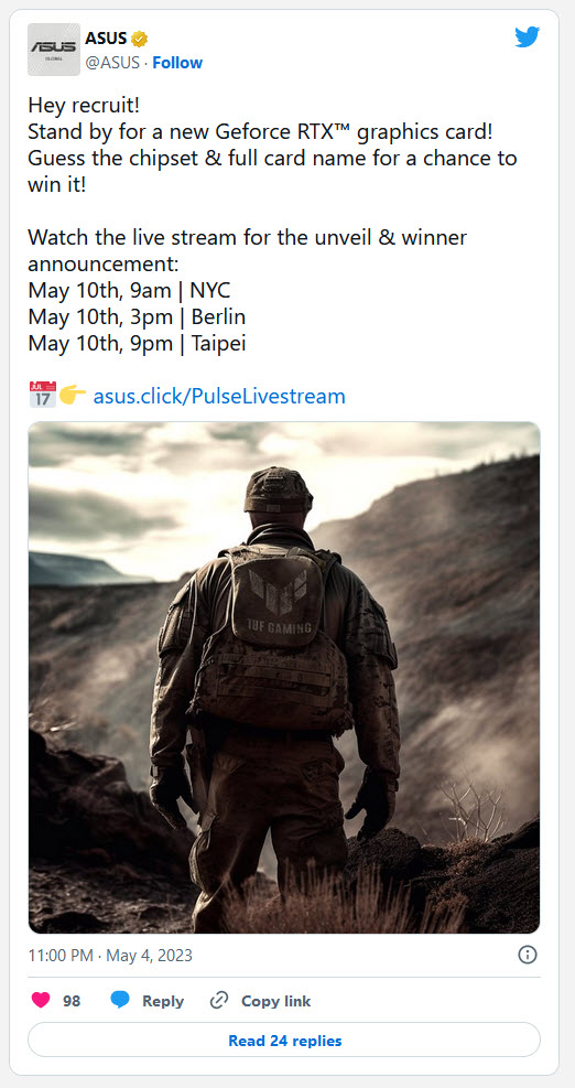 2023-05-06_14-16-34 2023 05 06 14 16 34 เอซุสเตรียมเปิดตัวการ์ดจอ ASUS TUF Gaming RTX 40 รุ่นใหม่ในสัปดาห์หน้าที่จะถึงนี้