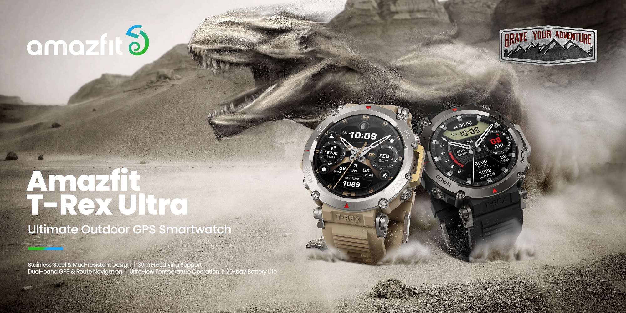 amazfit-t-rex-ultra-5 amazfit t rex ultra 5 Amazfit เปิดตัว T REX ULTRA สมาร์ทวอทช์ GPS สุดแกร่ง มุ่งสร้างประสบการณ์กิจกรรมกลางแจ้งที่หลากหลาย