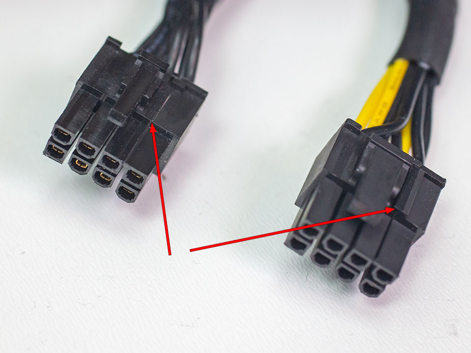 rx7600 cable 3 เผยหัวพินสายไฟเลี้ยง 6+2 พินบางรุ่นอาจเสียบเข้าไปไม่สนิทกับการ์ดจอ AMD Radeon RX 7600 คาดเป็นเฉพาะกับบรรดาเพาวเวอร์ซัพพลายรุ่นเก่า 