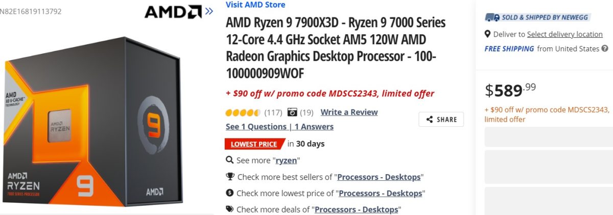 ryzen-7900x3d-price-1200x422 ryzen 7900x3d price 1200x422 เผยซีพียู AMD Ryzen 9 7900X3D รุ่นใหม่ล่าสุดลดราคาวางจำหน่ายอยู่ที่ราคา $499 หรือประมาณ 17,300บาท