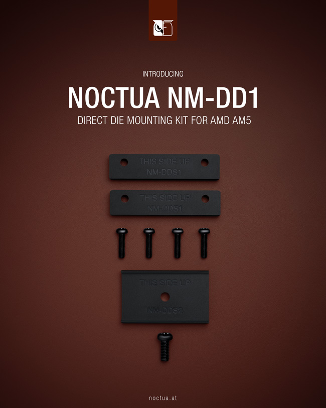 noctua_nm_dd1_launch_web noctua nm dd1 launch web Noctua เปิดตัวชุดคิทเสริม NM DD1 direct die kit สำหรับซีพียู AMD AM5 แบบ delidded สำหรับสายผ่ากระดองซีพียู