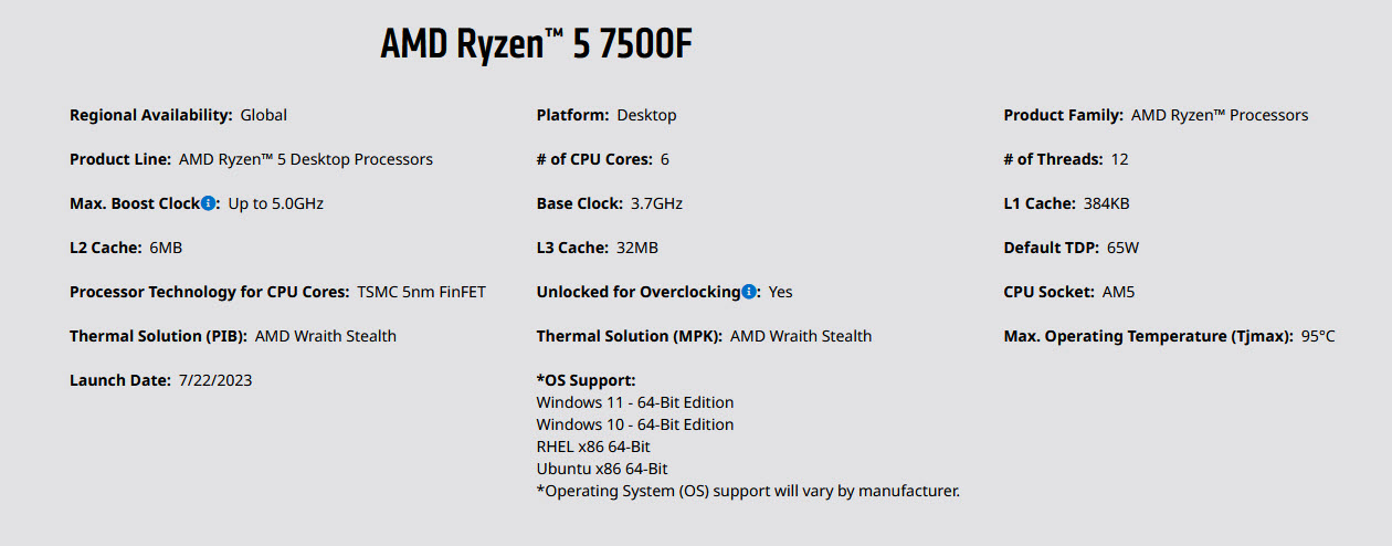 2023-07-26_7-56-45 2023 07 26 7 56 45 AMD ยืนยันการวางจำหน่ายซีพียู AMD Ryzen 5 7500F นอกประเทศจีนผ่าน System builders หรือเครื่องสั่งประกอบเท่านั้น