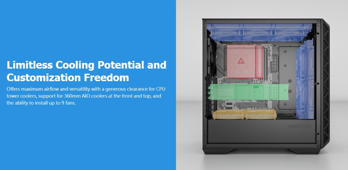 3 ascenti พร้อมจำหน่าย MONTECH AIR 903 BASE เคสเกมมิ่งรุ่นใหม่ล่าสุด เพิ่มพลังการระบายความร้อนอย่างเหนือชั้น