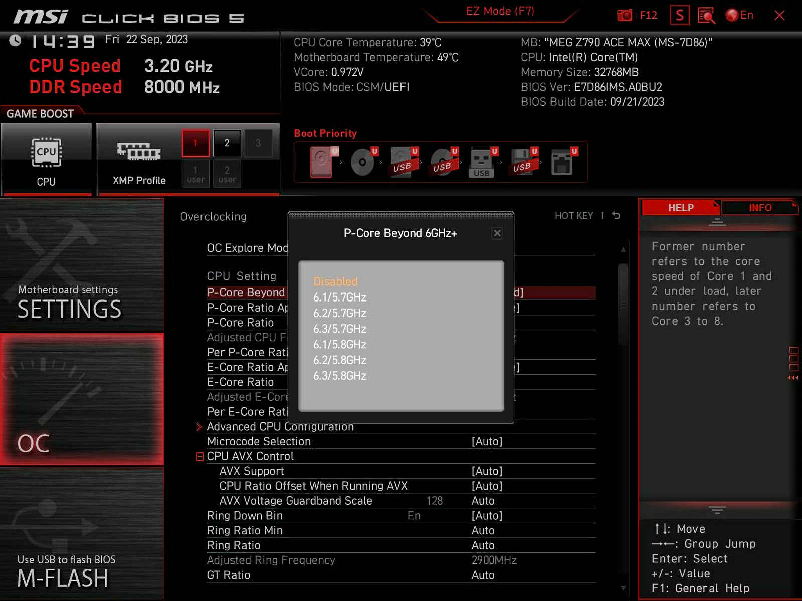 msi-6ghz-z790max-bios1 msi 6ghz z790max bios1 เผยเมนบอร์ด MSI Z790 MEG ACE MAX พร้อมสำหรับการตั้งค่า BIOS “Beyond 6GHz” รองรับความเร็วสูงสุด 6.3GHz สำหรับซีพียู Core i9 14900K รุ่นใหม่ล่าสุด
