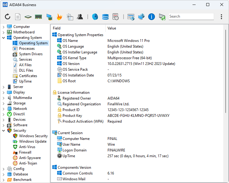 shot7_win11_en shot7 win11 en เผยข้อมูล AIDA64 version 7.00 พร้อมรองรับซีพียู Intel Meteor Lake , Arrow Lake , Lunar Lake และการ์ดจอ RTX 4080 SUPER , RTX 4500