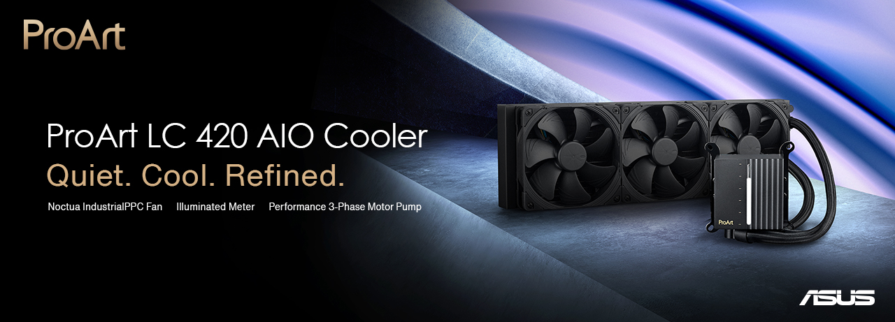 ASUS เปิดตัวชุดน้ำระบายความร้อนซีรี่ส์ ProArt LC 420 CPU AIO Cooler ASUS เปิดตัวชุดน้ำระบายความร้อนซีรี่ส์ ProArt LC 420 CPU AIO Cooler