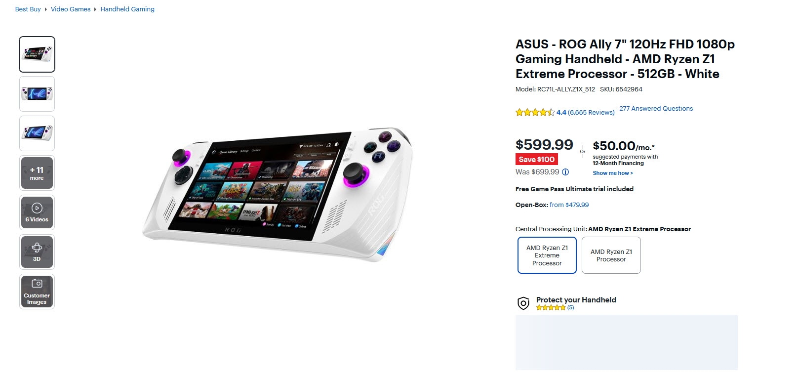 2024-03-16_9-35-10 2024 03 16 9 35 10 ASUS ROG Ally ลดราคาลงเหลือ 399 599ดอลล่าสหรัฐฯ หรือประมาณ 14,XXX 21,XXXบาท จากทาง BestBuy