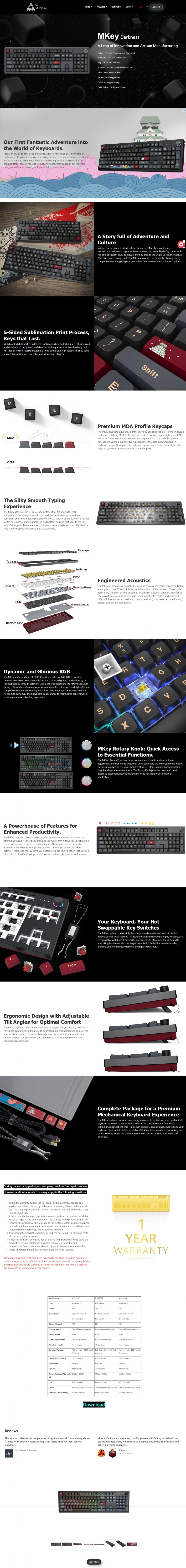  Montech MKey Darkness MK105DR Red Switch Review