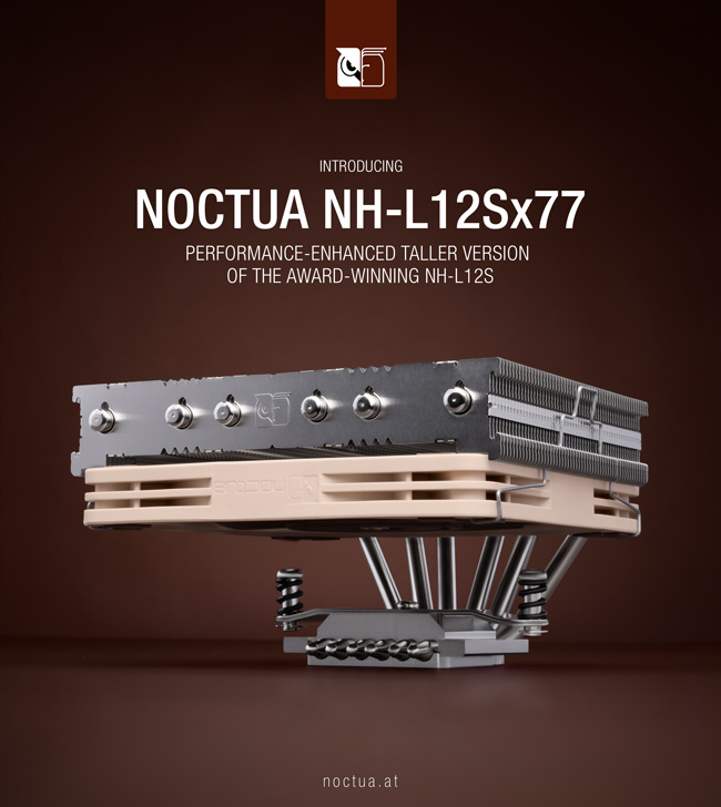 Noctua เปิดตัวฮีตซิงค์ NH-L12Sx77 low-profile รุ่นใหม่ล่าสุด