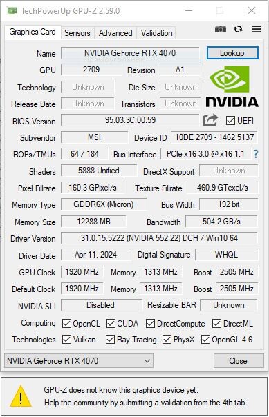 4qgueluqlesth7jn พบข้อมูลการ์ดจอ NVIDIA GeForce RTX 4070 ที่ใช้ชิป AD103 ขนาด 5 นาโนเมตร ซึ่งเป็นชิปที่มีขนาดใหญ่กว่า AD104 อย่างมาก