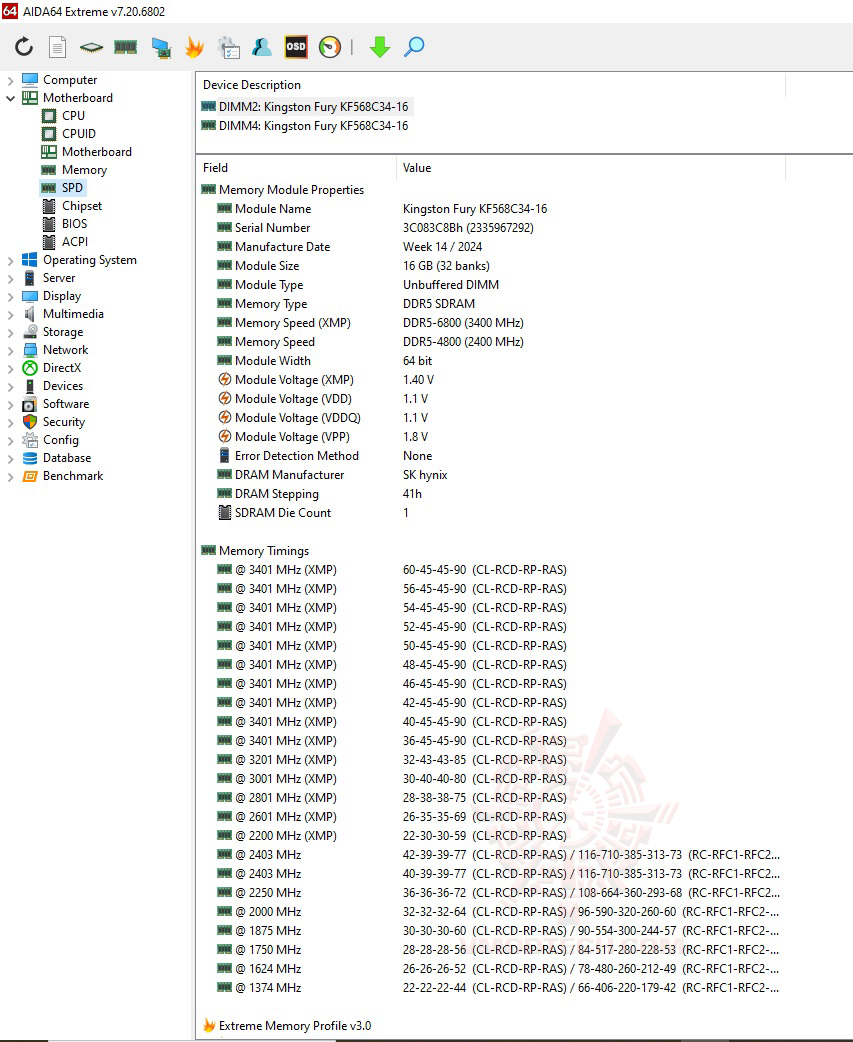 ram ram KINGSTON FURY BEAST RGB DDR5 6800 32GB (16GBX2) REVIEW