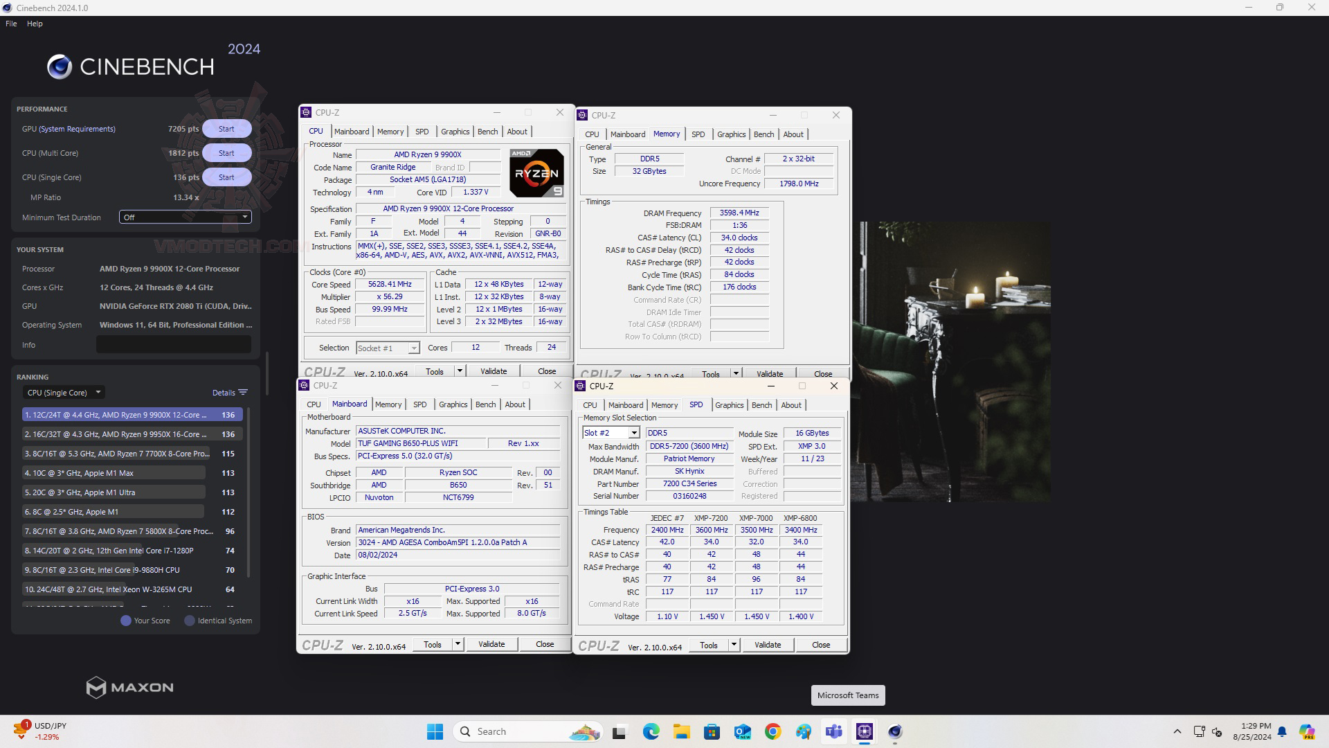 c24 c24 AMD RYZEN 9 9900X Test With AMD B650 Chipset Review
