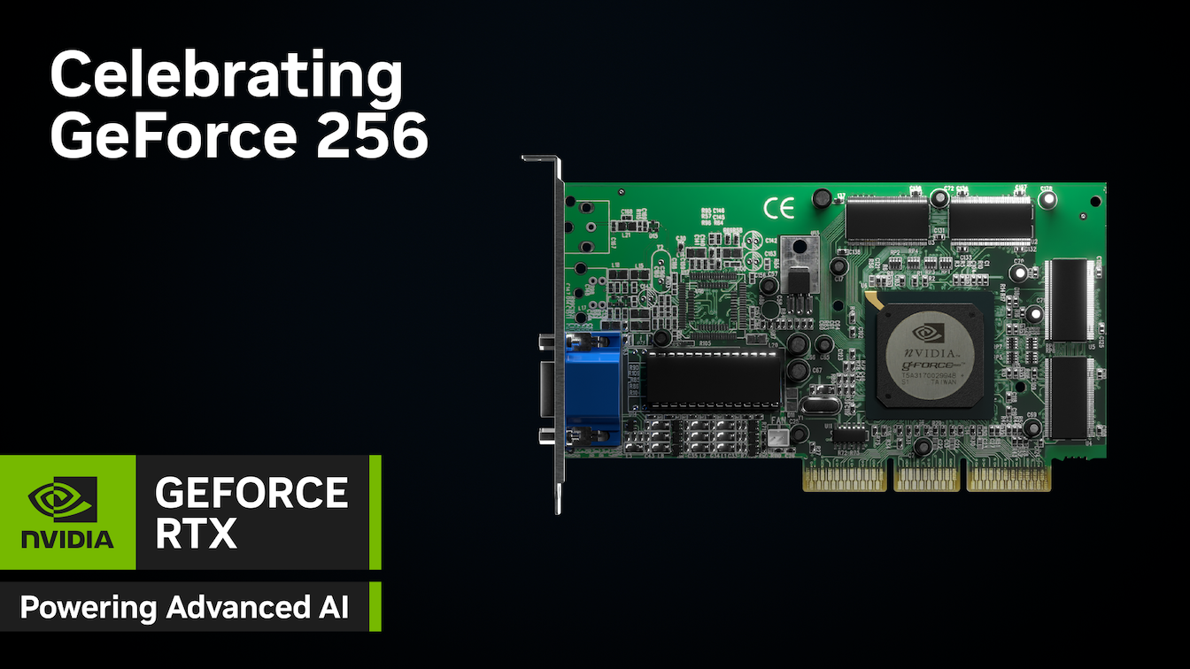 geforce 256 key visual NVIDIA GeForce 256 ครบรอบ 25 ปี ถือเป็นการ์ดจอตัวแรกของโลกยกระดับการเล่นเกมและจุดประกายยุค AI ได้อย่างไร 