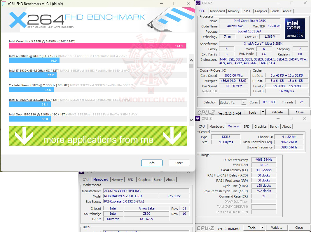 x264-2 x264 2 ASUS ROG MAXIMUS Z890 HERO REVIEW