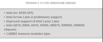 2024 12 22 10 35 50 เผย CPU Z เวอร์ชั่นใหม่อัพเดทรองรับซีพียู Intel Arrow Lake U การ์ดจอ Intel Arc B580 และเมนบอร์ด Intel 800 series รุ่นใหม่